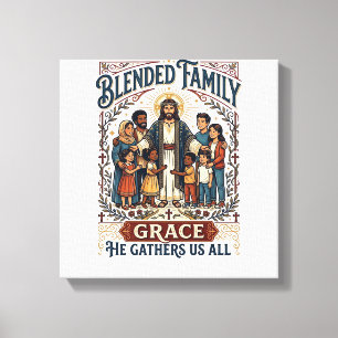 Toile Chemise de famille recomposée Jésus Chemise chréti