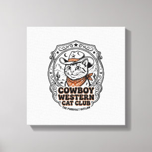 Toile Chemise de l'amant de chat occidental Cowboy - Art