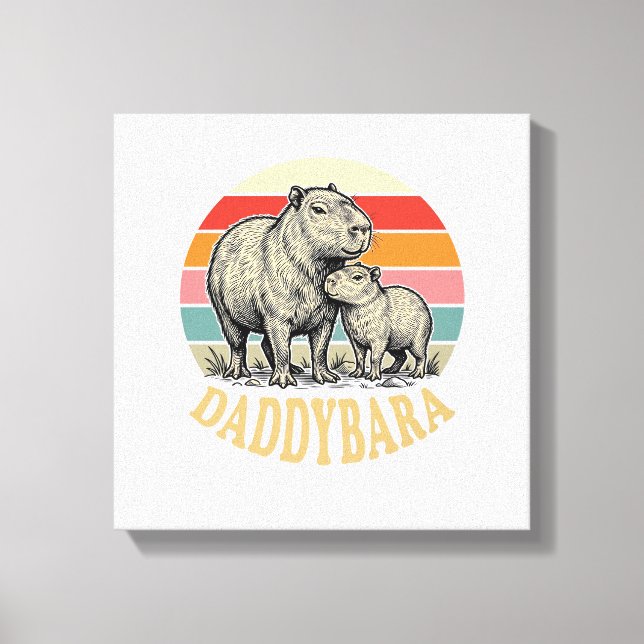 Toile Chemise de papa capybara Daddybara Vintage Sunset_ (Recto)