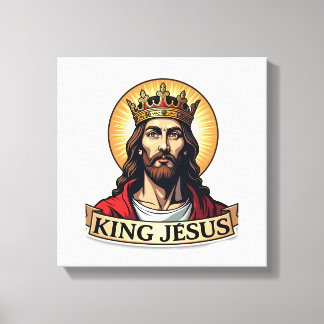 Toile Chemise King Jesus Banner Gravure Vintage 2