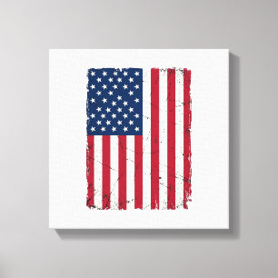 Toile Chemise vectorielle du drapeau américain en détres
