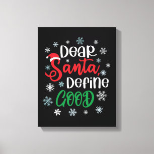 Toile Cher Père Noël Définir bon Noël drôle