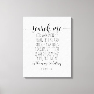 Toile Cherchez-Moi Dieu Et Connaissez Mon Coeur, Psaume 