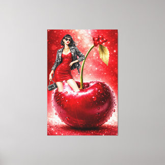 Toile Cherry Fashion Illustration Wall Art Print