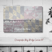 Chesapeake Bay Bridge Maryland Overlay Canvas