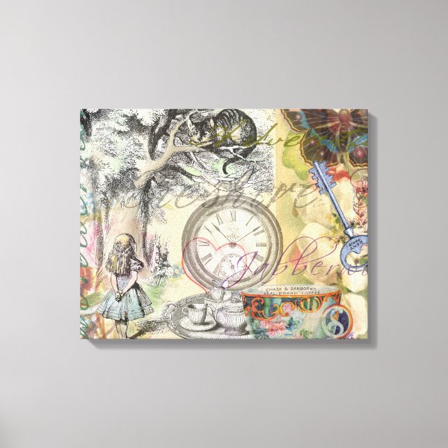 Toile Cheshire Chat Alice Wonderland Classic (Recto)