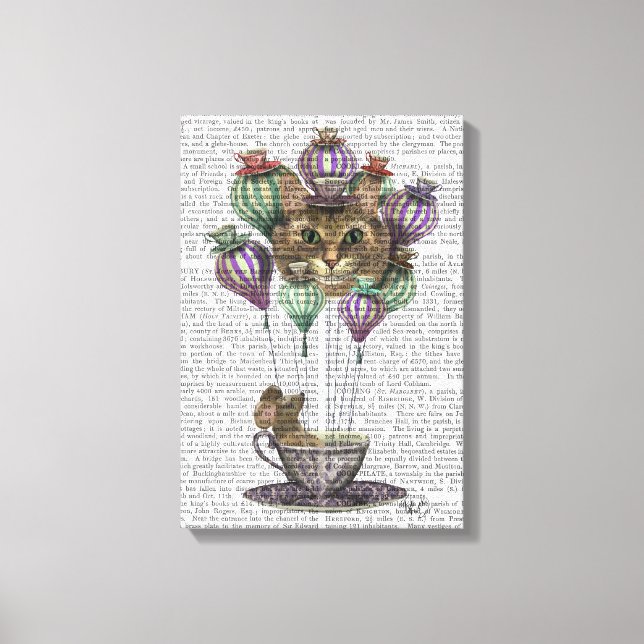 Toile Cheshire Chat Hot Air Balloon (Recto)