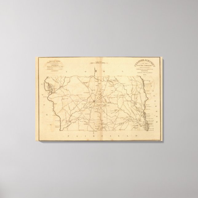 Toile Chester District, Caroline du Sud (Recto)