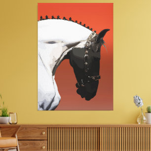 Toile Cheval Andalou Élégant – Art Équestre Majestueux