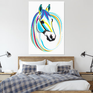 Toile Cheval artistique visage