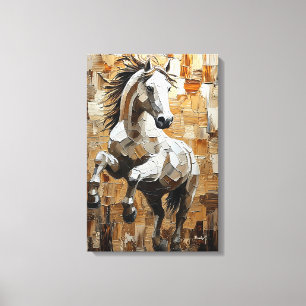 Toile Cheval au Galop dans l'Art Dynamique Impasto