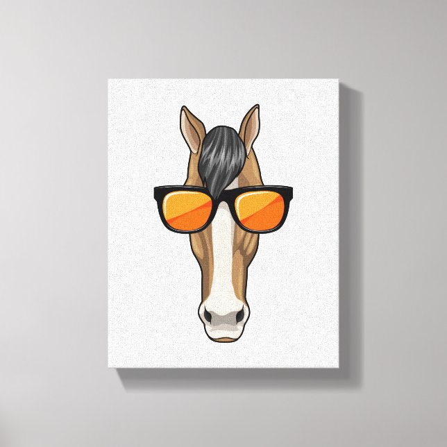 Toile Cheval avec lunettes de soleil (Recto)