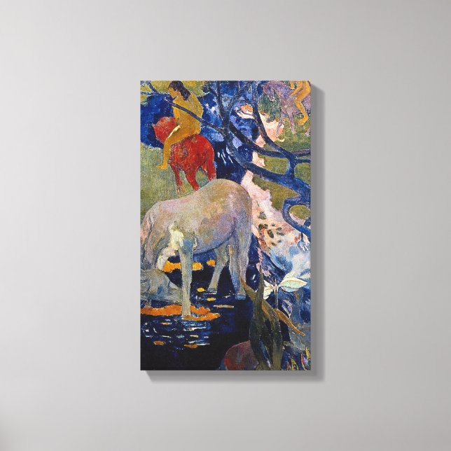 Toile Cheval Blanc par Paul Gauguin, Beaux-Arts Anciens (Recto)