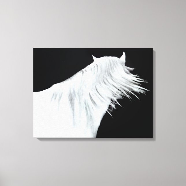 Toile Cheval Blanc Tête Trois panneaux (Recto)