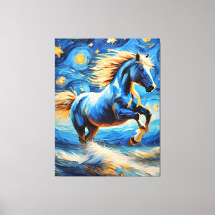 Toile Cheval Bleu