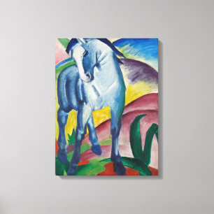Toile Cheval bleu (animal mignon) (par Marc Franz)
