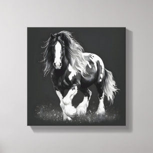 Toile Cheval de Cob Tzigane monochrome