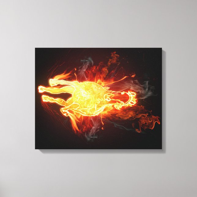 Toile Cheval en feu (Recto)
