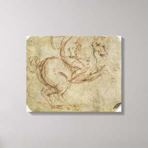 Toile Cheval et cavalier (à l'encre sur le papier)