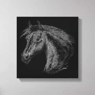 Toile Cheval : Noir