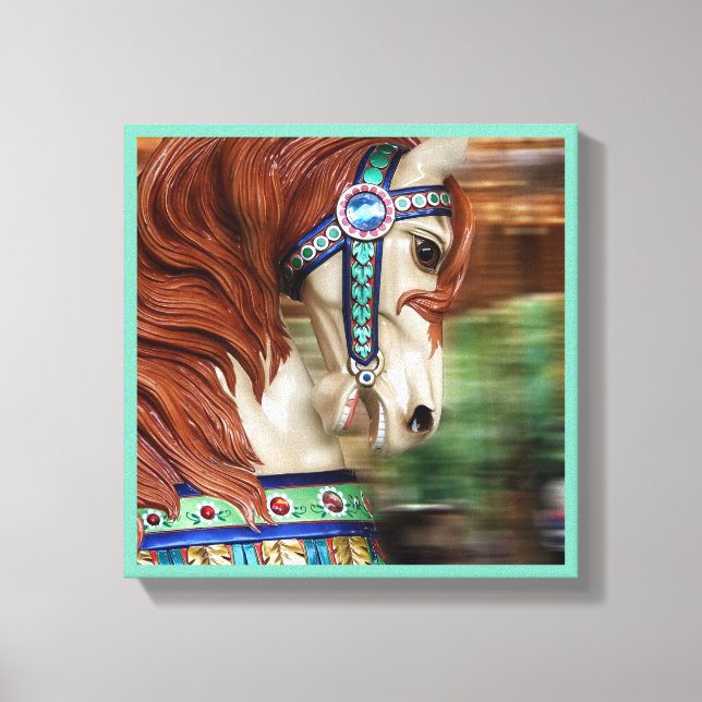 Toile Cheval peint Joyeux tour 6 dans une série (Recto)