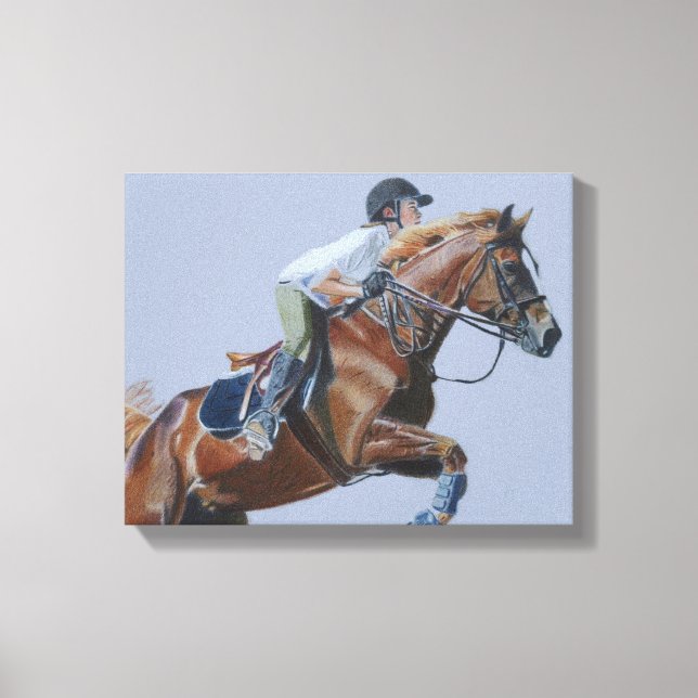 Toile Cheval & Rider Canvas Art (Recto)