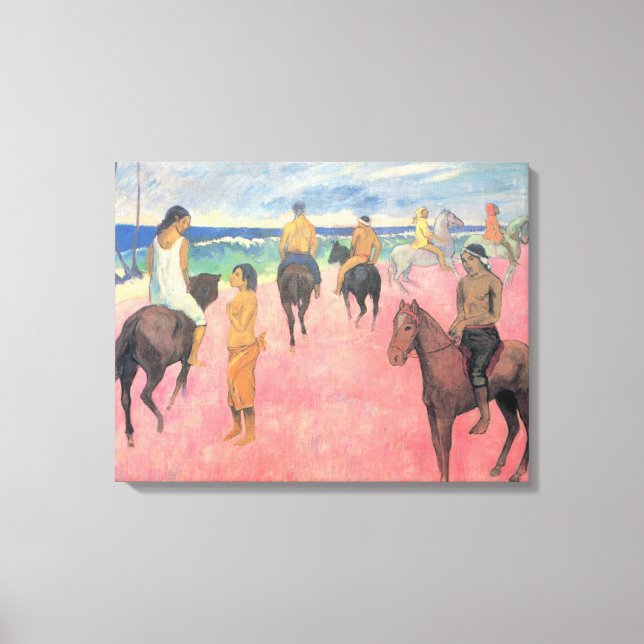 Toile Cheval sur la plage à Tahiti (Paul Gaugin) (Recto)