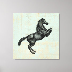 Toile Cheval vintage Art Antique Cheval Art