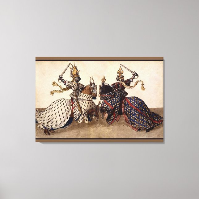 Toile Chevaliers joutant (Recto)