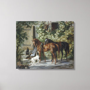 Toile Chevaux à la Porche (par Albrecht Adam)