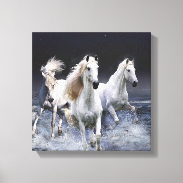 Toile Chevaux à lancer l'oreiller (Recto)