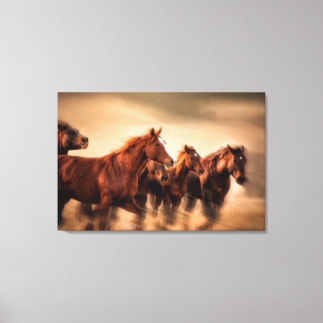 Toile Chevaux au galop (Recto)