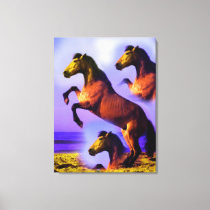 Toile Chevaux dans les sables du temps art