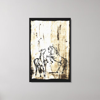 Toile Chevaux d'élevage de l'art équin
