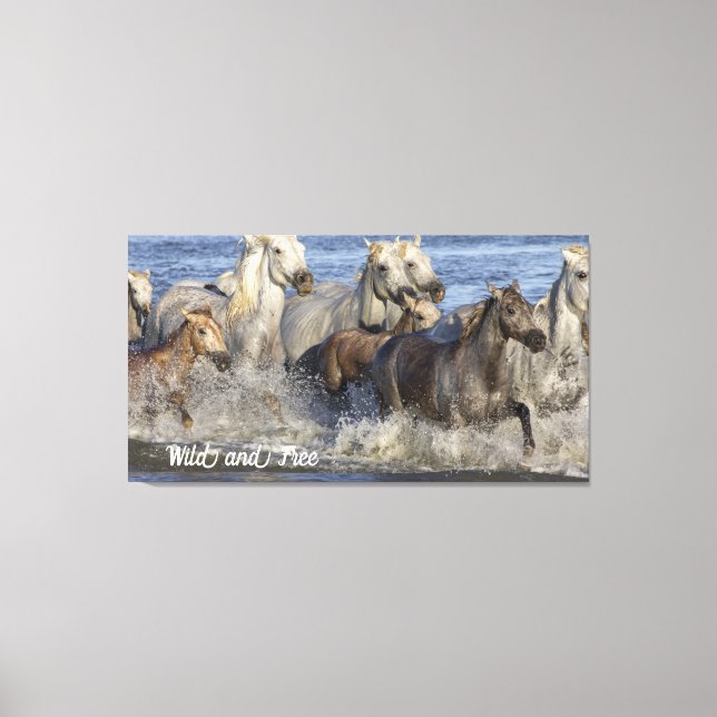 Toile Chevaux galopant dans l'eau (Recto)