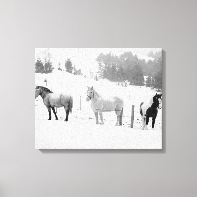 Toile Chevaux sur le Ranch (Recto)