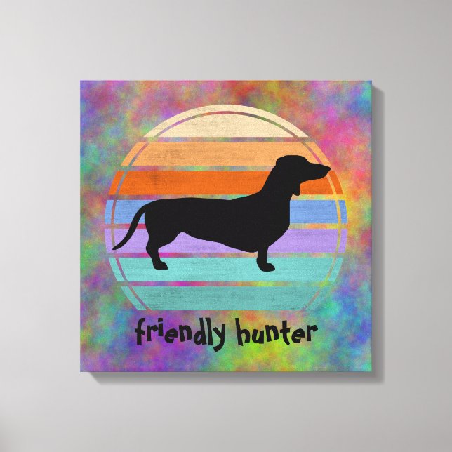 Toile Cheveux courts Dachshund - Silhouette 1 (Recto)