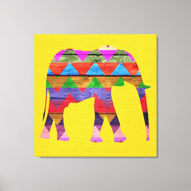Toile Chevron Elephant Motif (Recto)