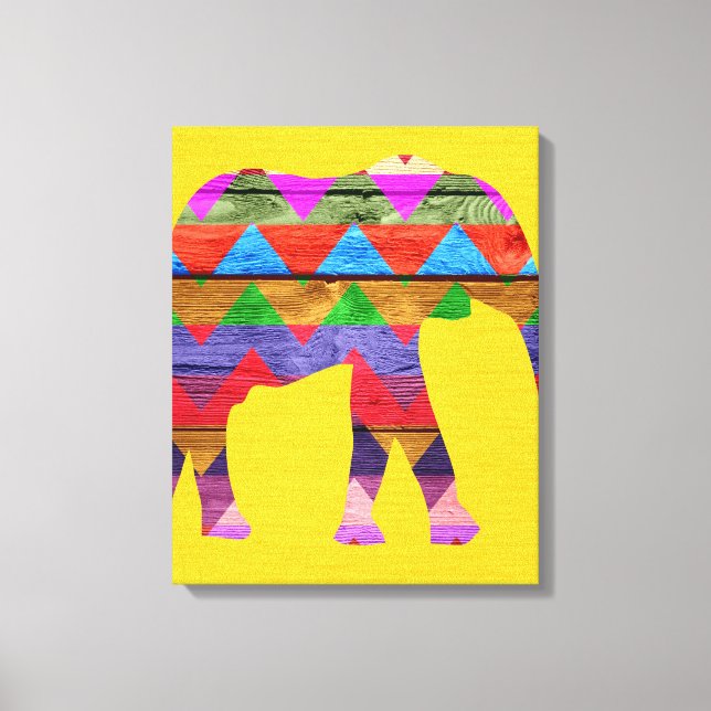 Toile Chevron Elephant Motif (Recto)