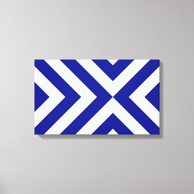 Toile Chevrons bleu et blanc (Recto)
