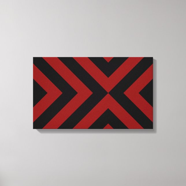 Toile Chevrons rouges et noirs (Recto)
