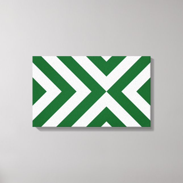 Toile Chevrons verts et blancs (Recto)