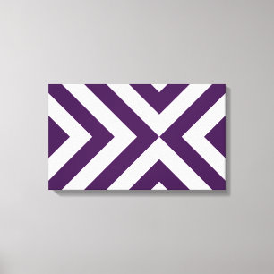 Toile Chevrons violets et blancs