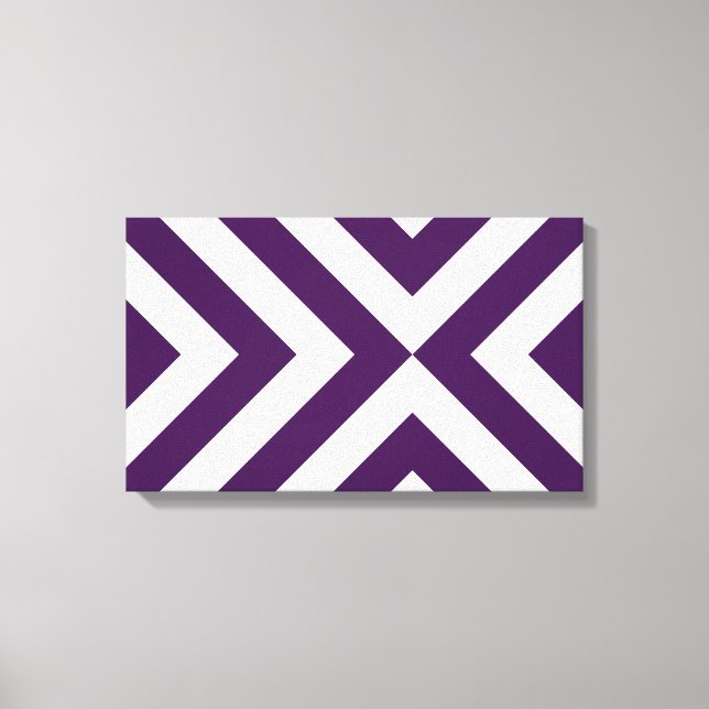 Toile Chevrons violets et blancs (Recto)