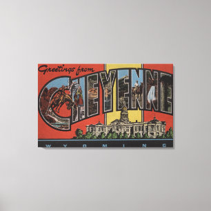 Toile Cheyenne, Wyoming - Scènes de grandes lettres