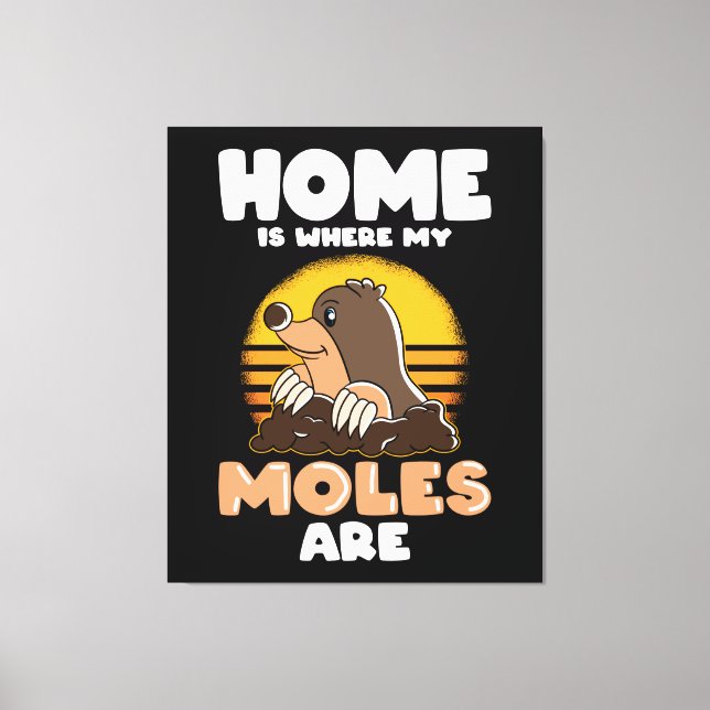 Toile Chez moi, mes Moles sont drôles (Recto)