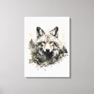 Toile Chic Aquarelle Couleurs neutres animaux de forêt l