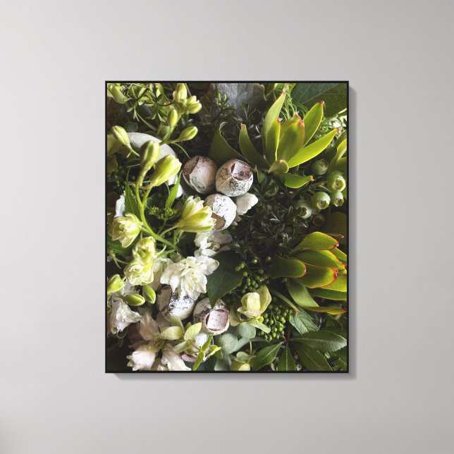 Toile Chic Dark Green Botanical Leaves (Recto)