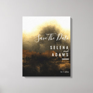 Toile Chic Gold Typographie Abstraite Enregistrer La Dat