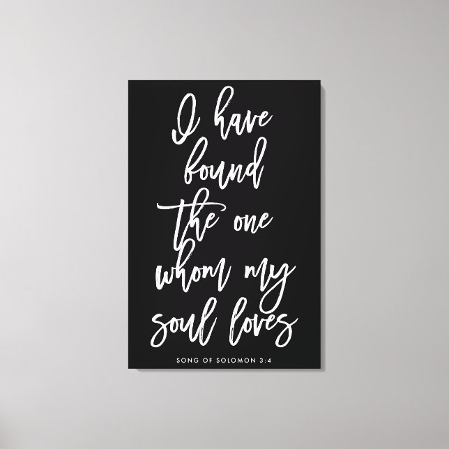 Toile Chic Hand Lettered J'ai trouvé le seul signe (Recto)